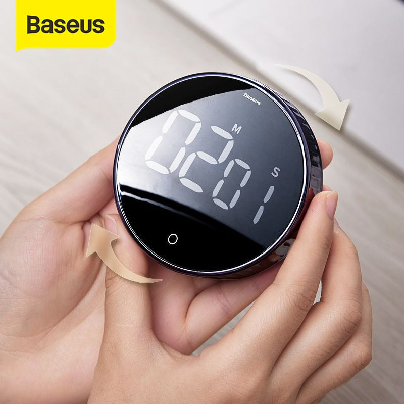 Magnetic Visual Productivity Timer - Digital Cooking, Shower, Study, Stopwatch Alarm